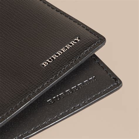 burberry london leather wallet black|burberry leather bifold wallet.